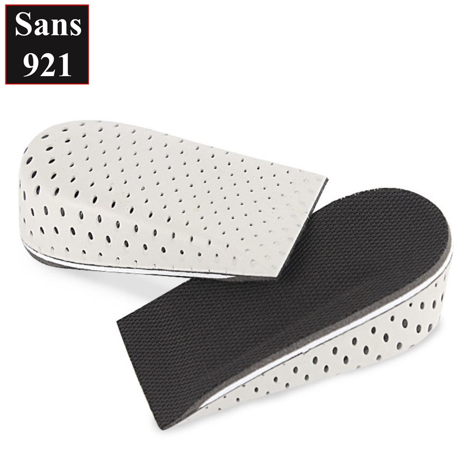 Lót giày tăng chiều cao nam nữ Sans921 cặp miếng độn giầy nâng đế 2cm 3cm 4cm 5cm cả nửa bàn