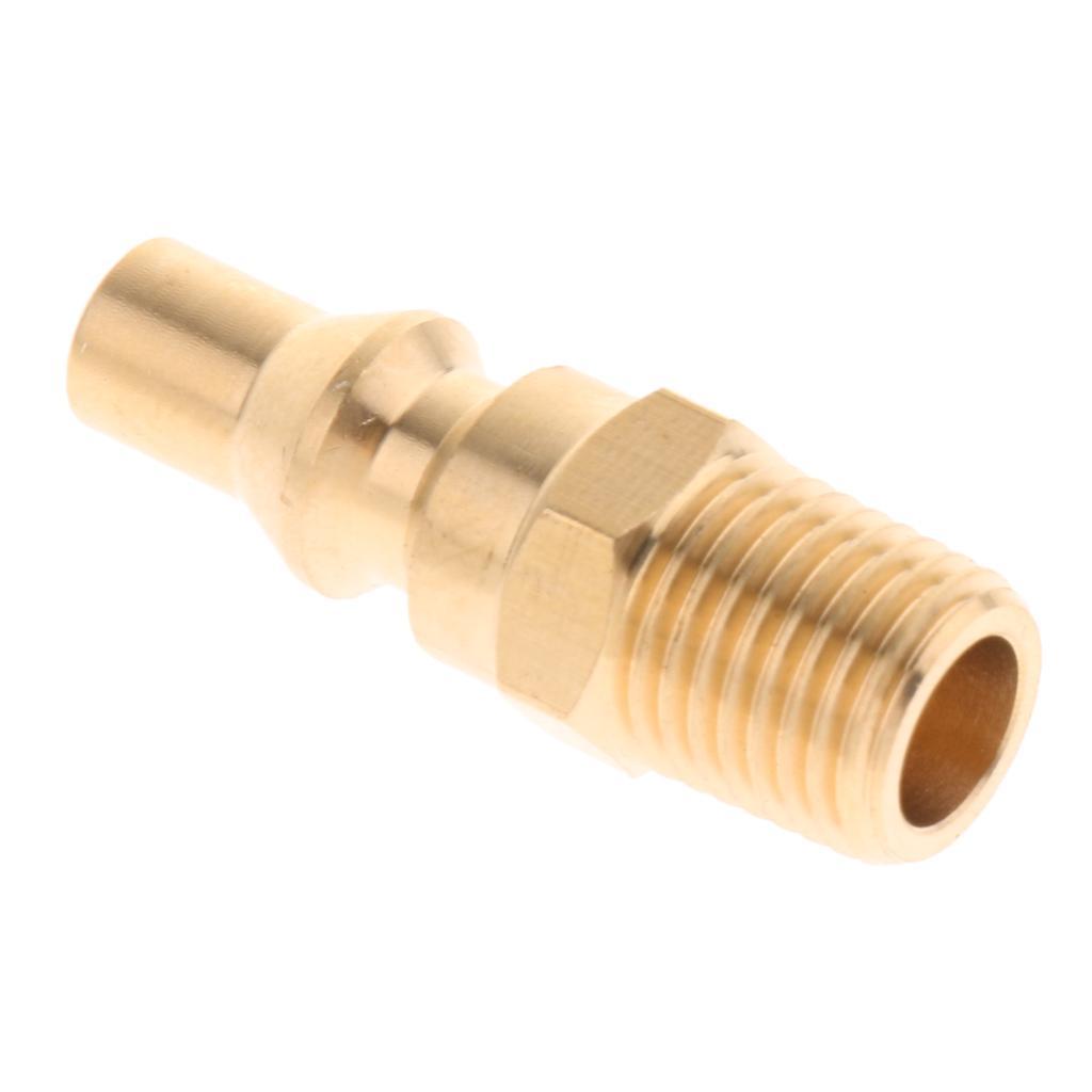 Brass 1/4'' Propane Gas Quick Connector Adapter Hose Quick Disconnect Fitting