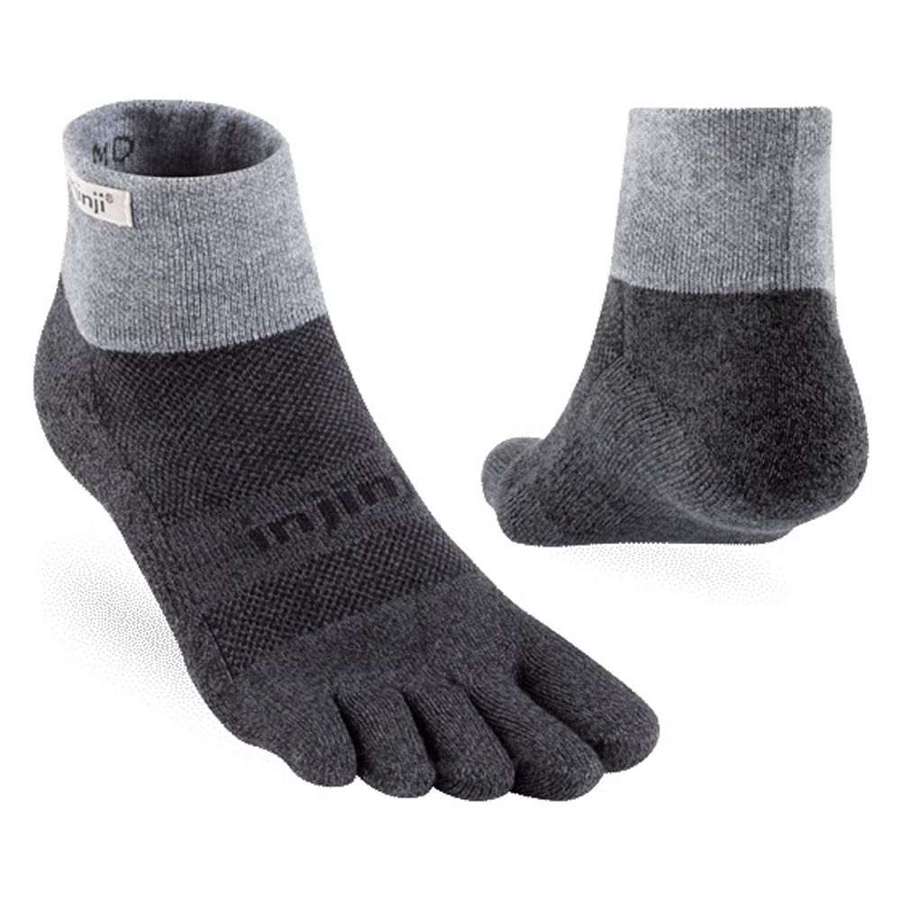 Tất Xỏ Ngón INJINJI Trail Midweight Mini Crew - Granite