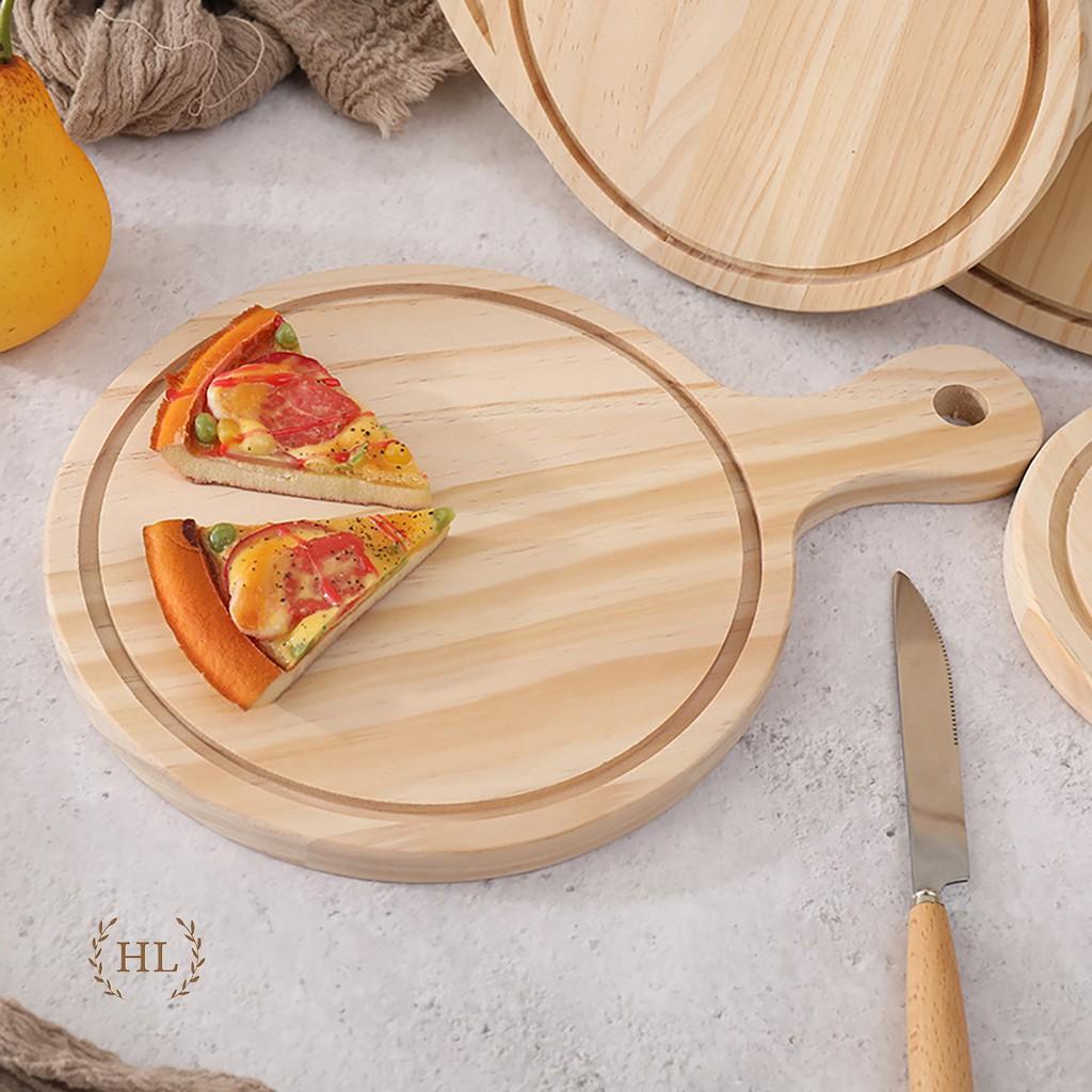 Đế đựng pizza | Đế tay cầm để sườn BBQ | ĐĨA GỖ - TRE DECOR ĐỰNG BÁNH ĐỰNG ĐỒ NƯỚNG TỰ NHIÊN CÓ TAY CẦM CHUYÊN DỤNG