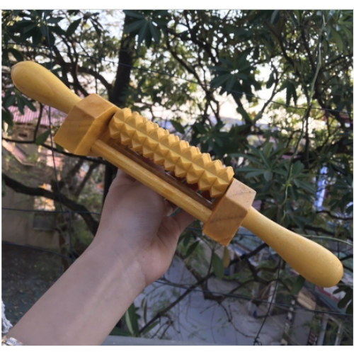 Con lăn cầm tay Masage toàn thân Đa Năng bằng gỗ tự nhiên - Giúp lưu thông máu, tăng cường sức khoẻ