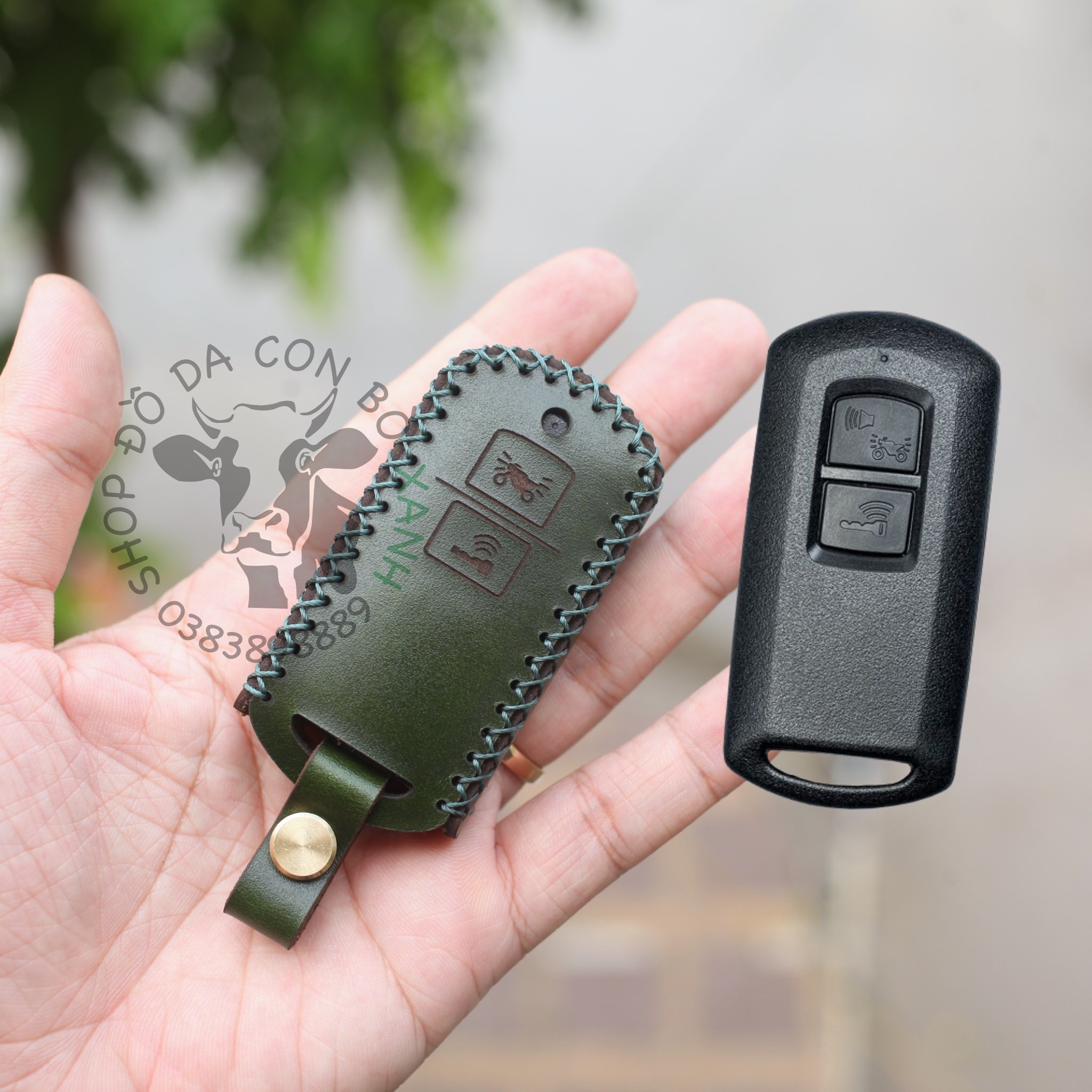 Bao Da Chìa Khóa Honda Air Blade 150, Vario 150, Airblade 2020, Lead 2020 hỗ trợ khắc tên handmade da thật