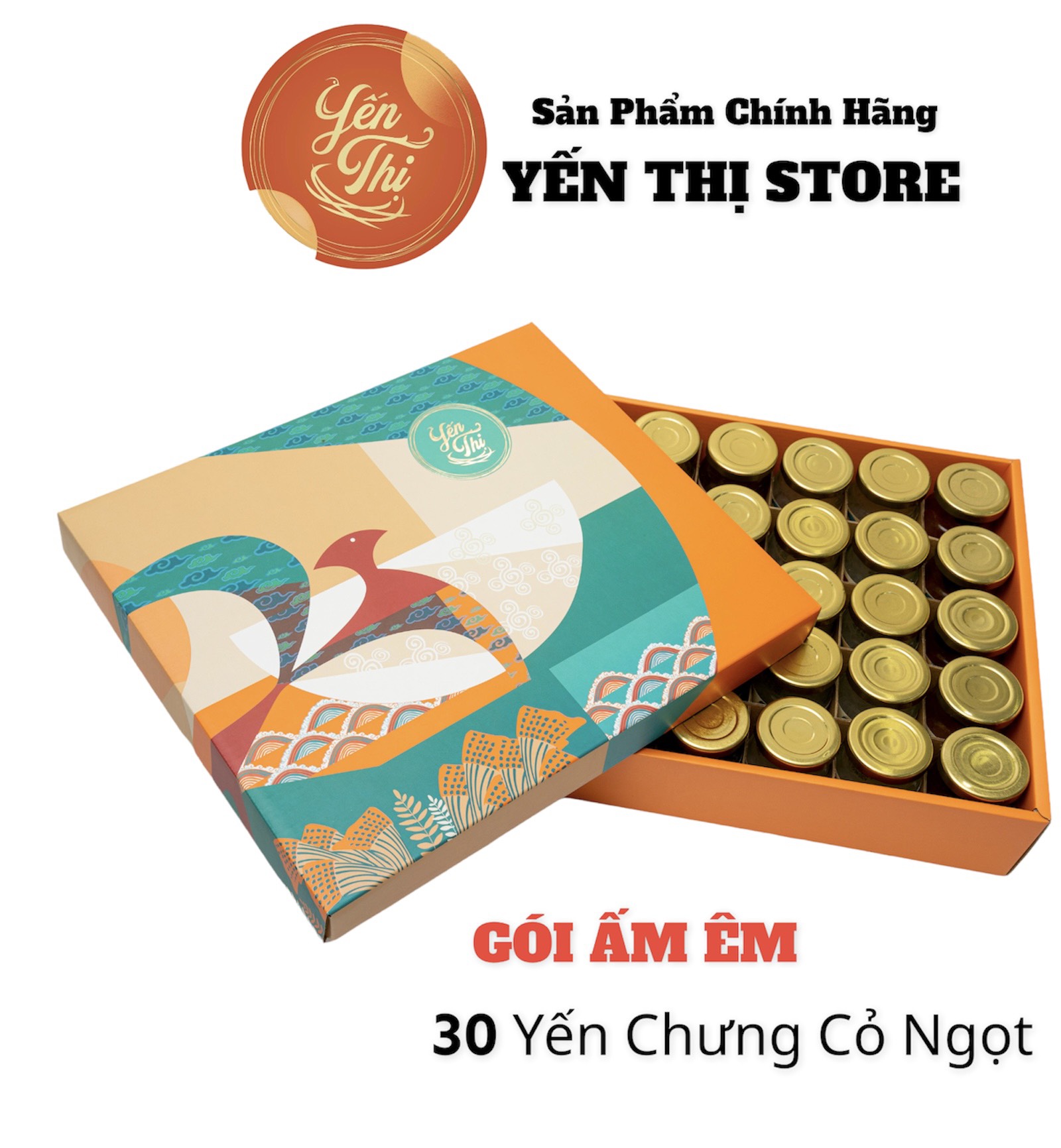 (Tặng muỗng gỗ đơn 450k)Yến Thị- Gói 30 Hũ Qùa Tặng- 30% Yến- Yến Sào Khánh Hòa