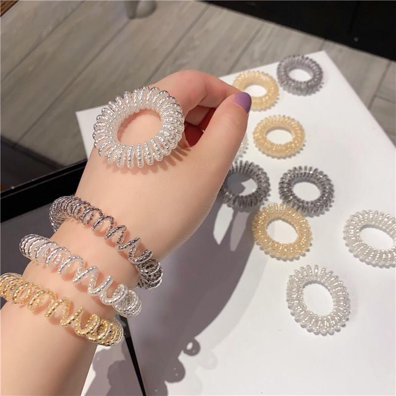 Combo 10 dây cột tóc lò xo dây điện thoại mẫu mới