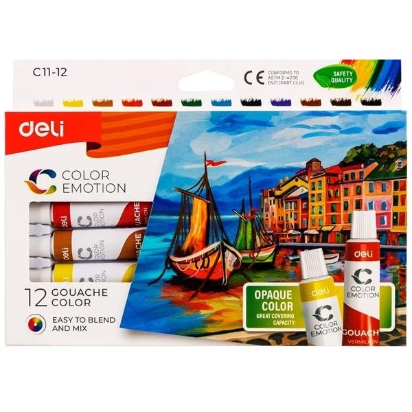 Màu Nước Dạng Tuýp 12 Màu Deli Ec11 - 12
