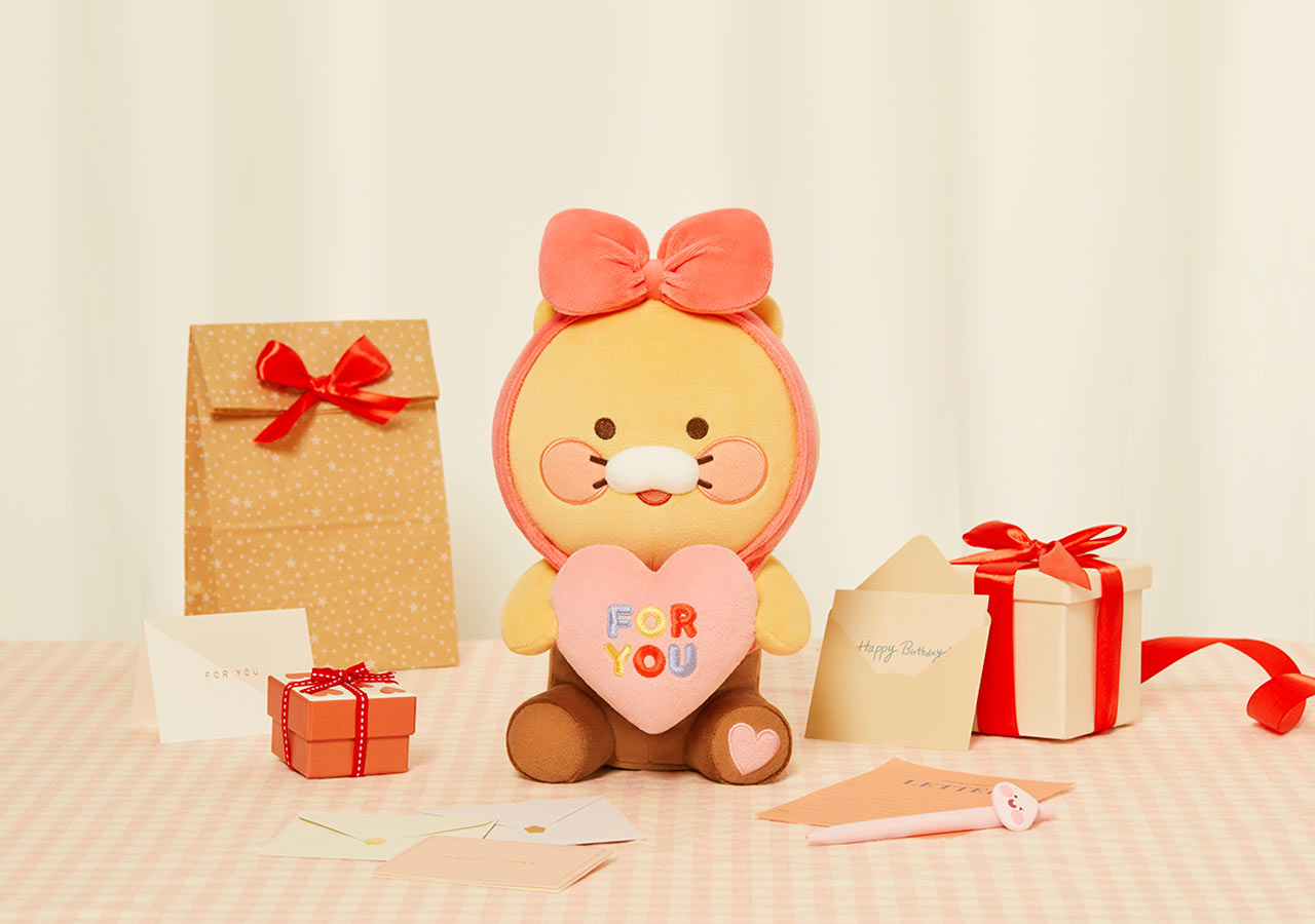 Thú Nhồi Bông Ghi Âm Gửi Lời Yêu Thương Choonsik Heart KAKAO FRIENDS Chính Hãng