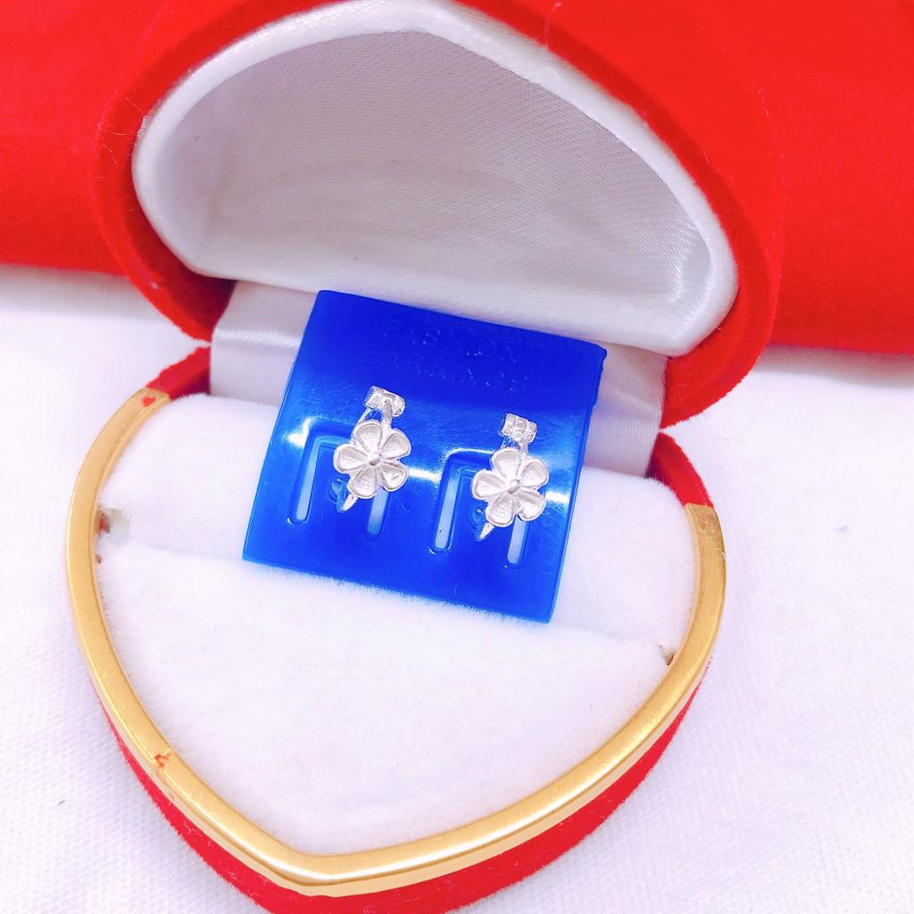 BÔNG TAI BIBI SILVER - NỤ HOA BẠC TA - KHUYÊN TAI NHÍ -