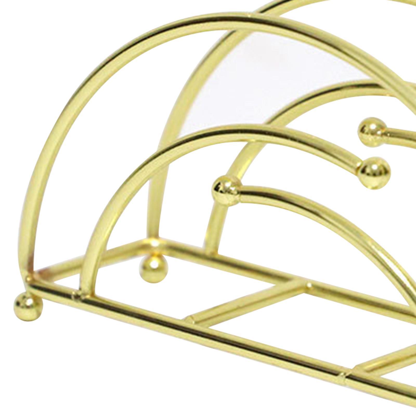 Metal Freestanding Tissue Dispenser Organizer Golden