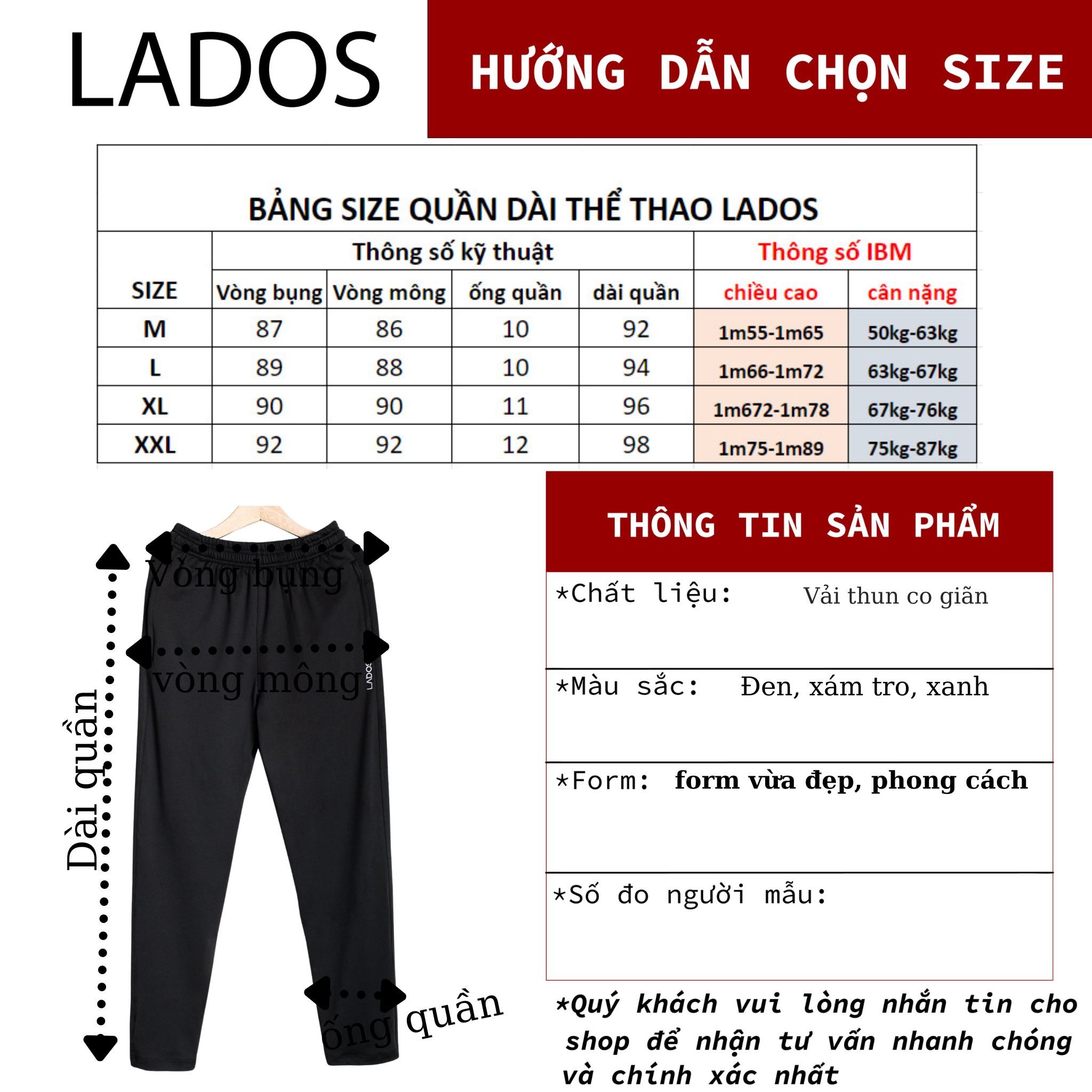 Quần dài thun thể thao nam co giãn LADOS 4085 form đẹp, thấm hút tốt, tập gym, chạy bộ, thời trang