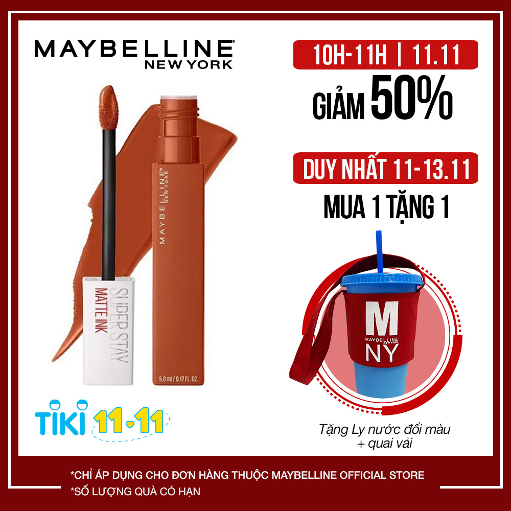 Son Kem Lì 16h Lâu Trôi Maybelline New York Super Stay Matte Ink Lipstick 5ml Màu 135 Globetrotter