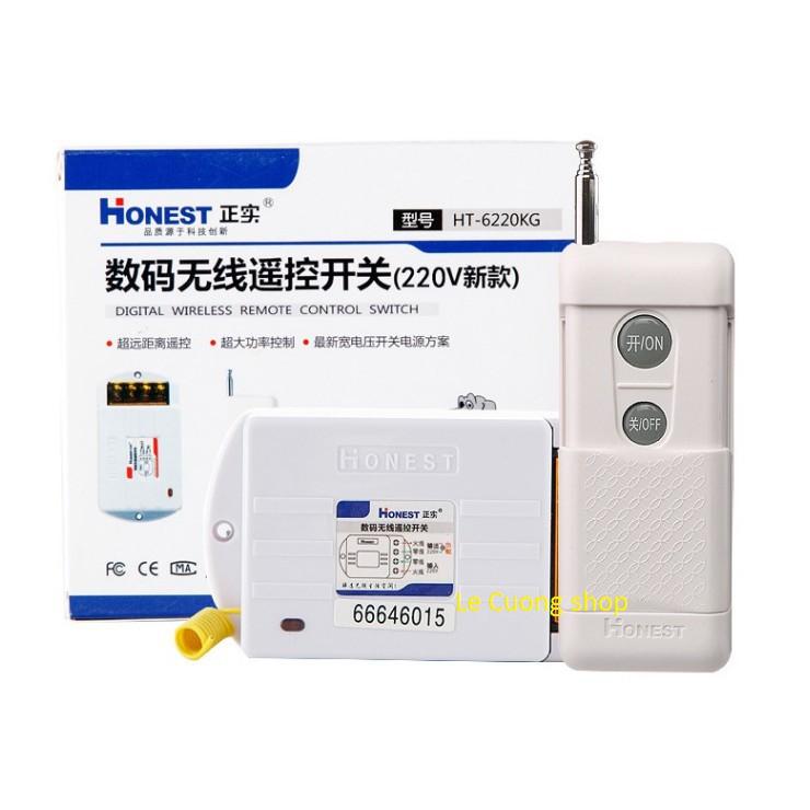 Bộ điều khiển đóng cắt thiết bị điện từ xa công suất lớn Honest 6220KGD-1 tầm xa 1KM (40A/220V)