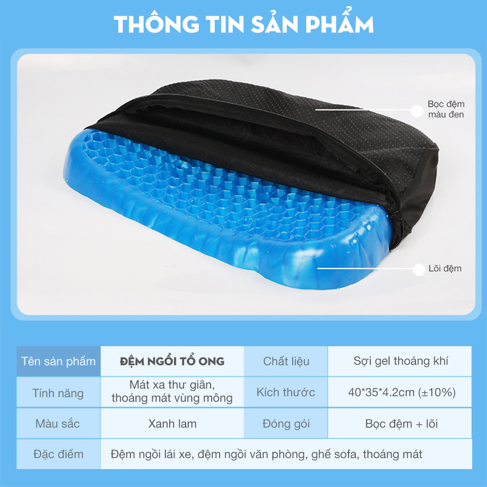 Đệm Ngồi Thông Minh Lưu Thông Máu Thoáng Khí PEAFLO