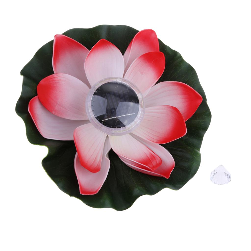 Solar Landscape Lights Floating Lotus Lamp LED Pool Courtyard Garden Lights