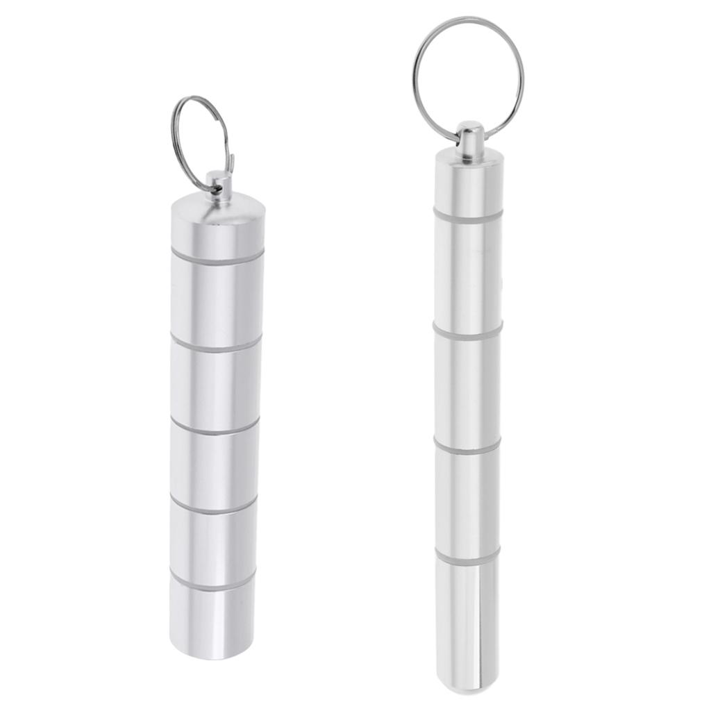 Waterproof Aluminum Pill Box Drug Keychain Container