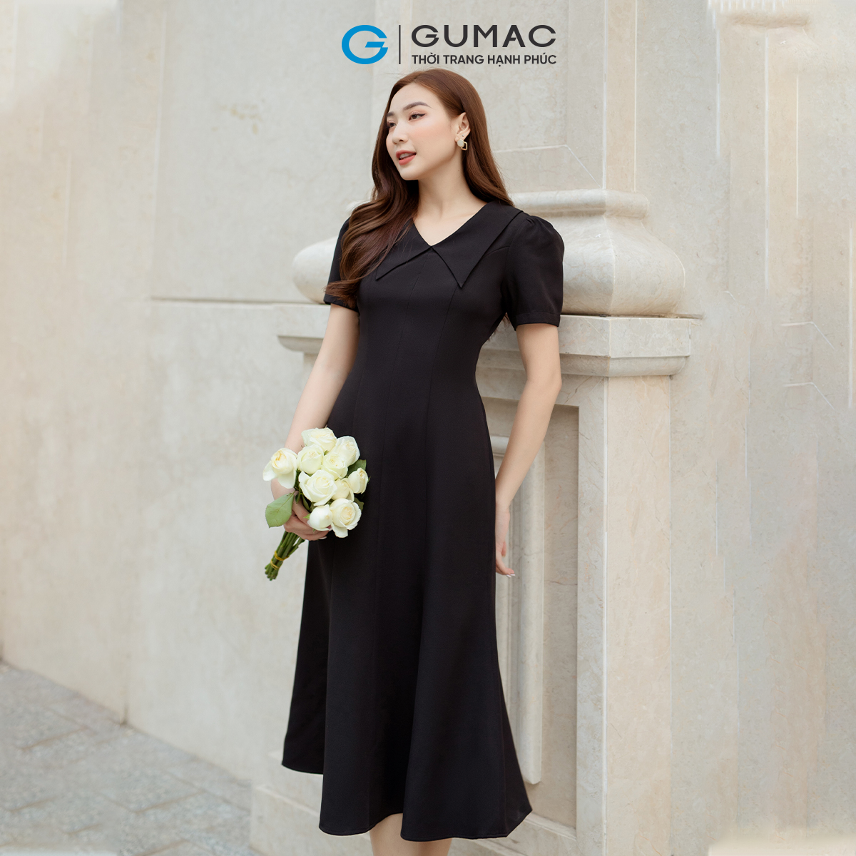 Đầm đuôi cá dáng midi GUMAC DD05055