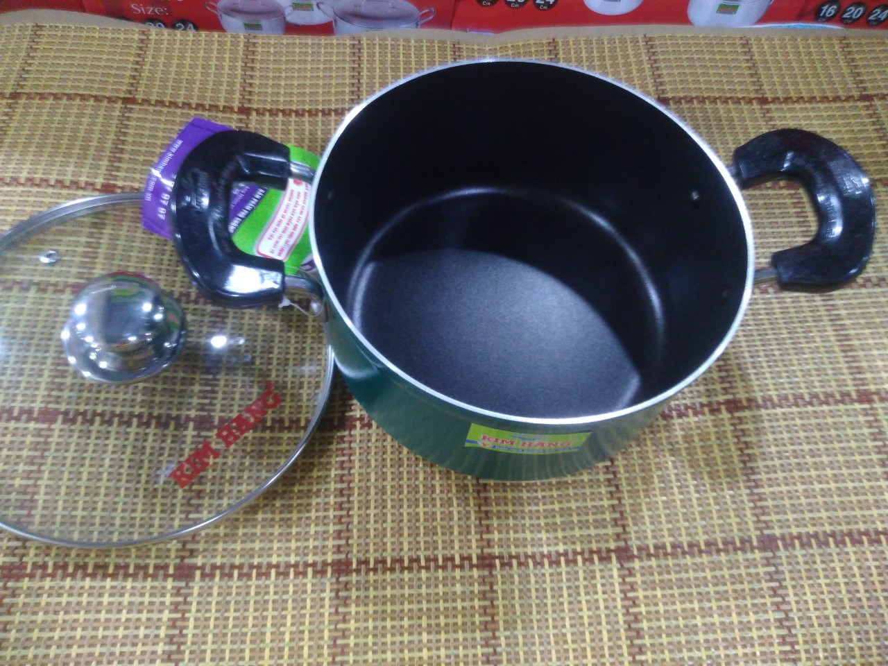 Nồi Kim Hằng Bạch Đằng 30, 28, 26, 24, 22, 20cm, nồi nhôm Kim Hằng chính hãng
