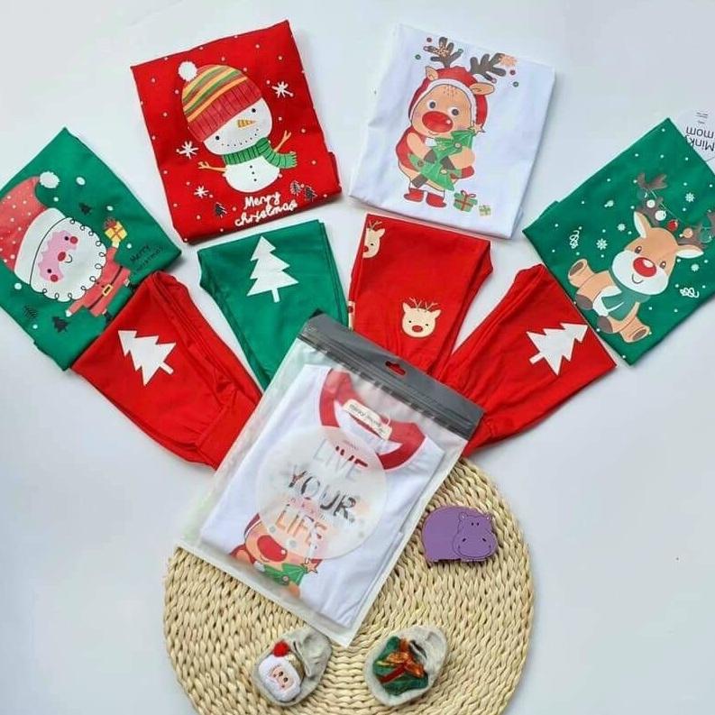 Bộ Giáng Sinh Cho Bé Bộ NOEL Dài Tay Cho Bé Trai Bé Gái Chất Cotton Cao Cấp Siêu Co Giãn Thấm Hút Mồ Hôi Tốt