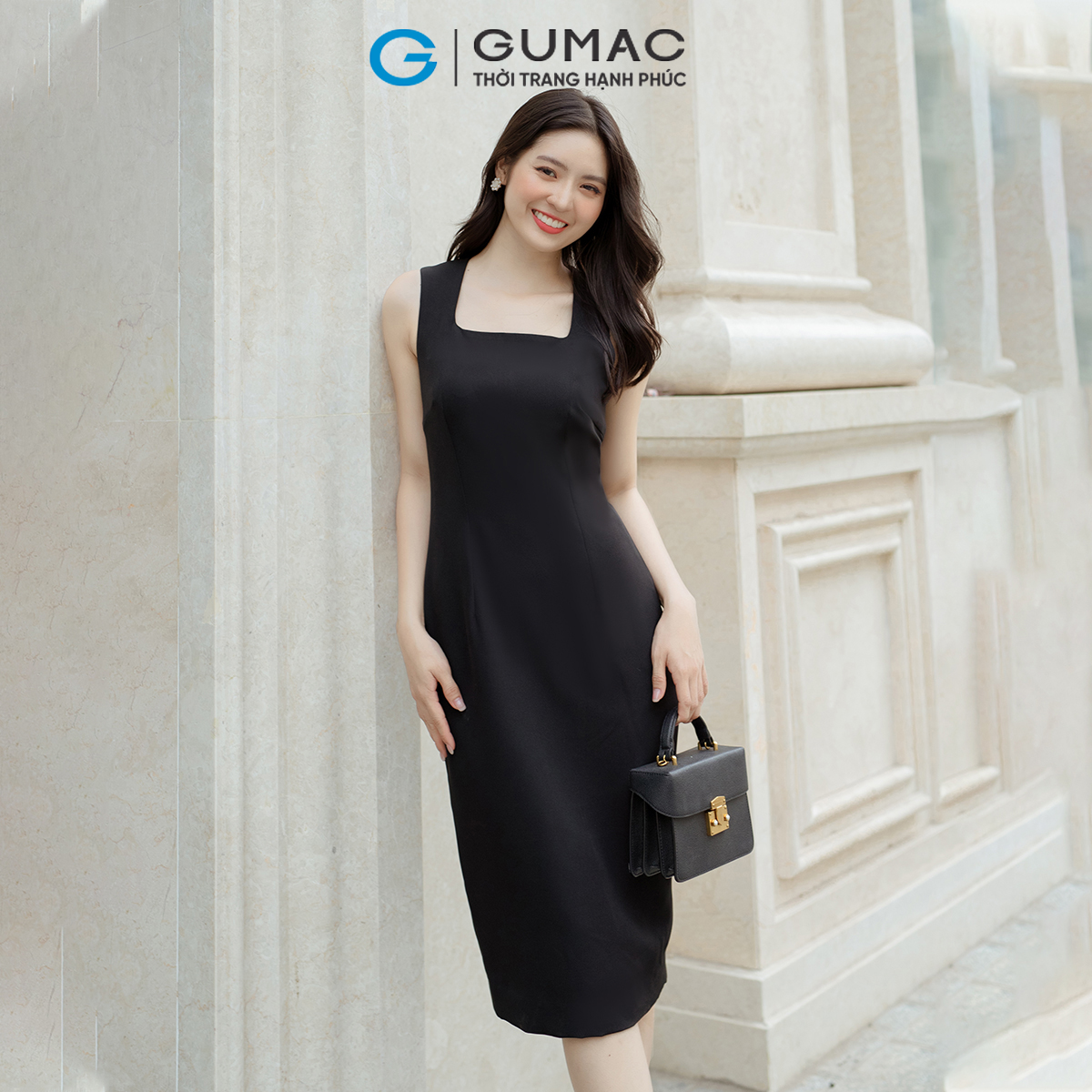 [BST MỚI THÁNG 8] Đầm body cổ cách điệu GUMAC DD08078