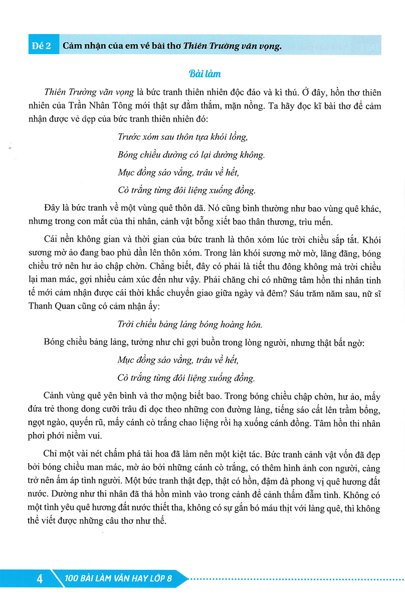 ND - 100 Bài Làm Văn Hay Lớp 8