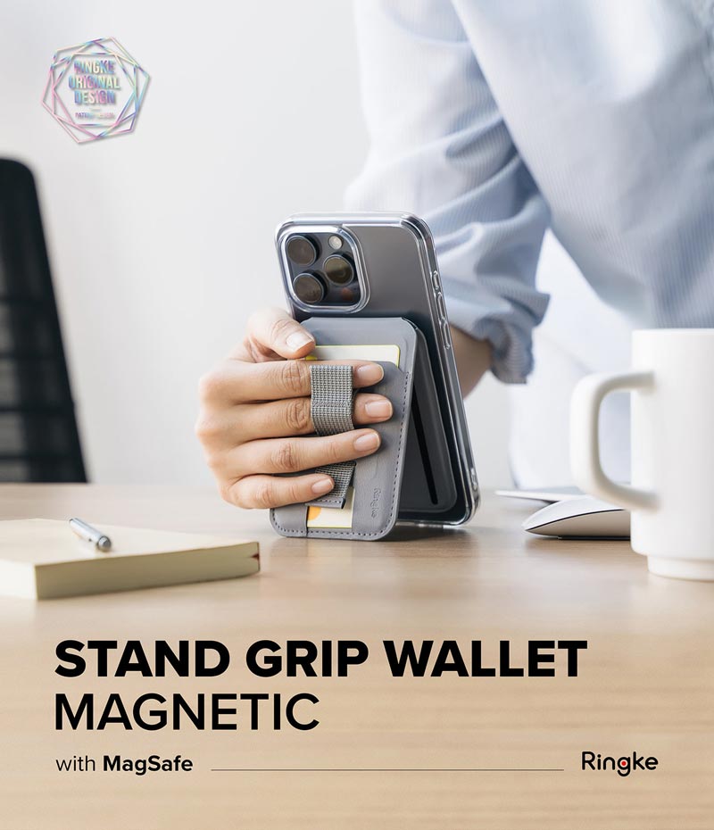 Ví kiêm giá đỡ Ringke Stand Grip Wallet Magnetic - Hàng Chính Hãng