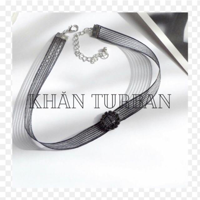 Choker ren đính đá - Vòng cổ màu đen đính hạt - Maben