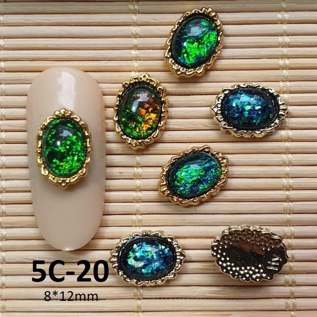 Charm đá xà cừ đính móng 5C BYH061