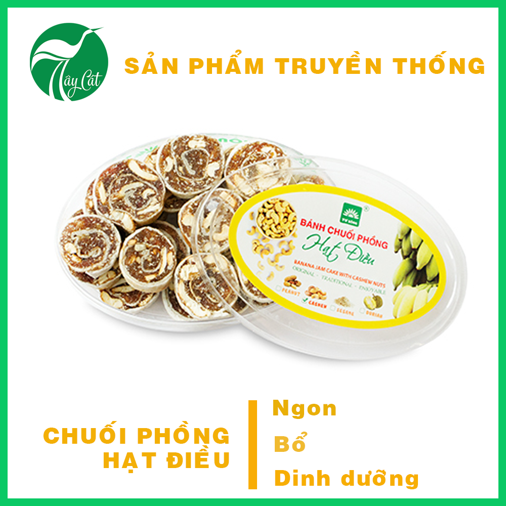 Bánh chuối phồng hạt điều Tư Bông