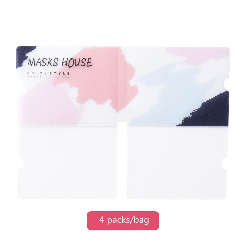 4Pcs Box Foldable Storage Disposable Face Masks Clip Dustproof Container Portable Bag Case Organizer plastic bins Eco-Friendly