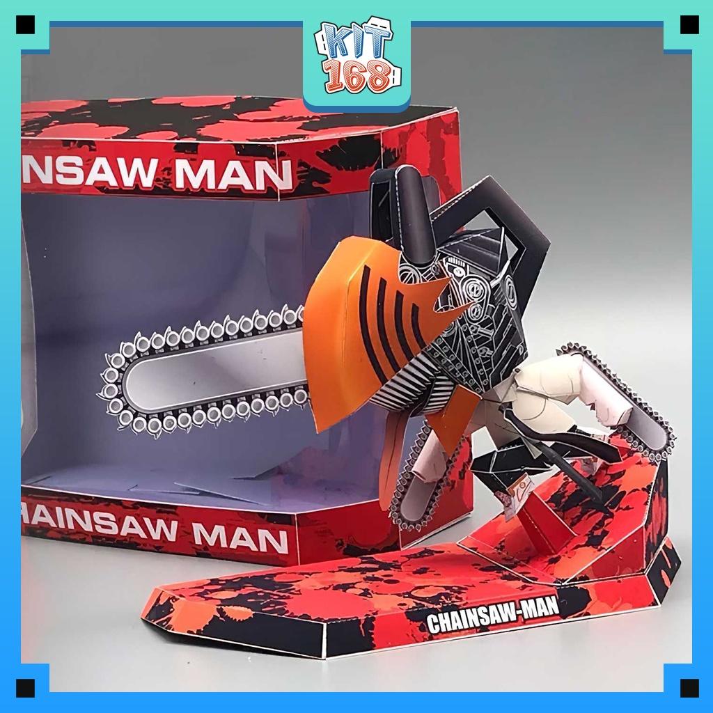 Mô hình giấy Anime Game Chibi Denji - Chainsaw-man ver 3 + kit hộp trang trí