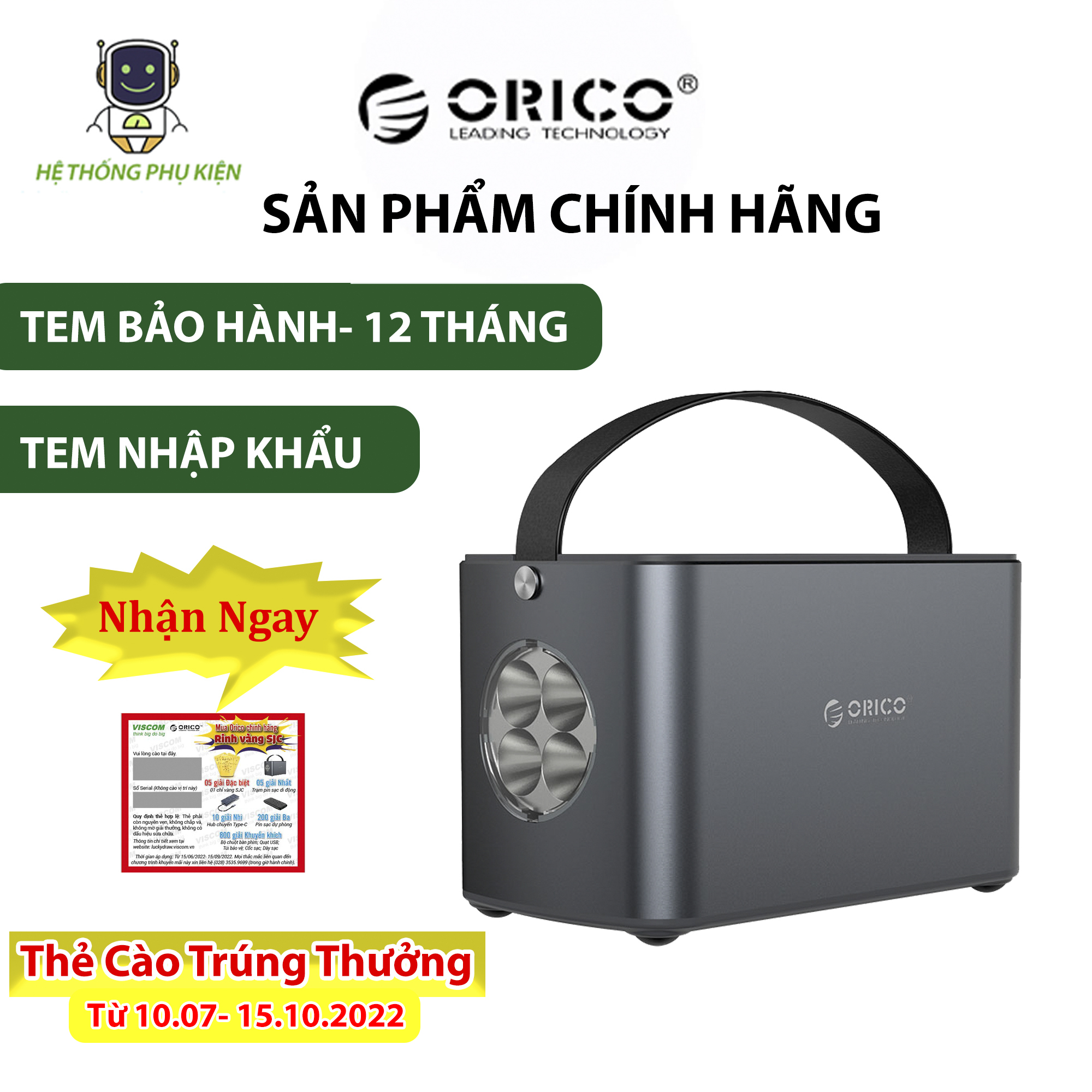 Trạm Pin sạc di động đa năng ORICO PA120-1A4U-GY dung lượng lên đến 43500mAh (120W) nguồn điện đáng tin cậy cho những chuyển đi- Hàng Chính Hãng