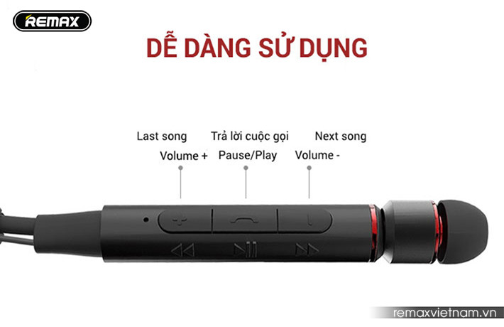 Tai nghe thể thao bluetooth đeo cổ Remax RB - S6 3