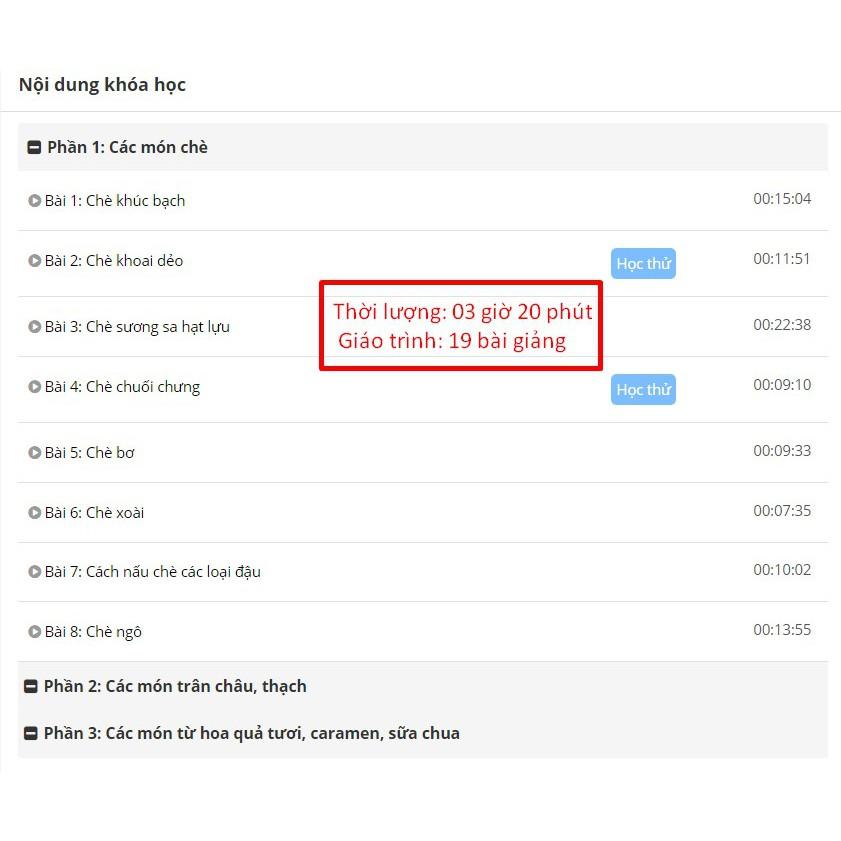 FULL khóa học NẤU ĂN- 19 công thức món ăn vặt mùa hè ngay tại nhà - Nguyễn Thu Hương Unica
