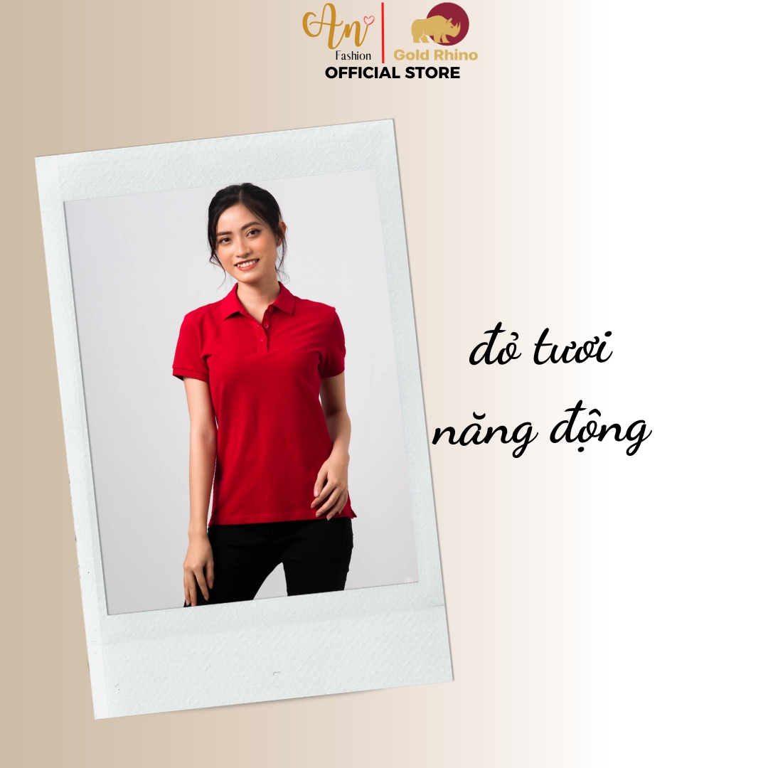 Áo Polo Nữ ĐỎ TƯƠI Chất Liệu Cotton Tự Nhiên Cao Cấp, Cá Tính và Năng Động - Gold Rhino