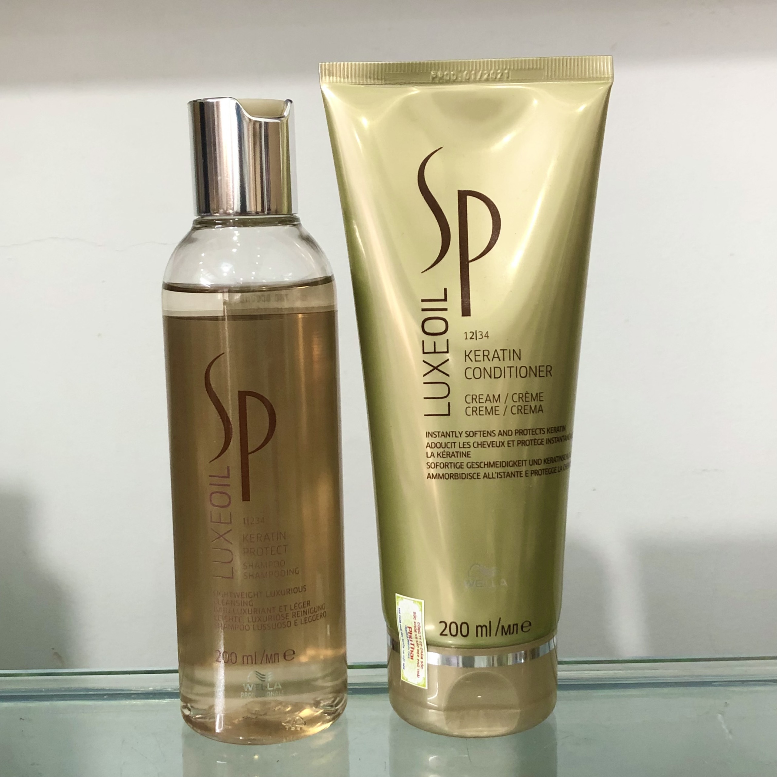 BỘ DẦU GỘI XẢ WELLA SP LUXEOIL KERATIN PROTECT SIÊU MỀM MƯỢT PHỤC HỒI TÓC ĐỨC 200ML*2 (BỘ NHỎ)