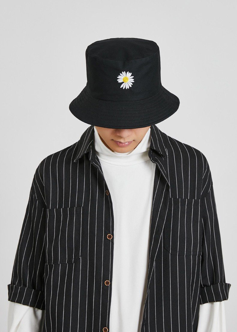 Mũ Vành Nhỏ, Mũ Bucket Hoa Cúc, Mũ Bucket Cụp Phong Cách Swag Siêu Xinh MD07