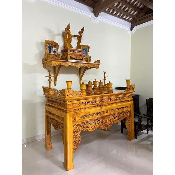 bàn thờ gỗ mít chân 14cm