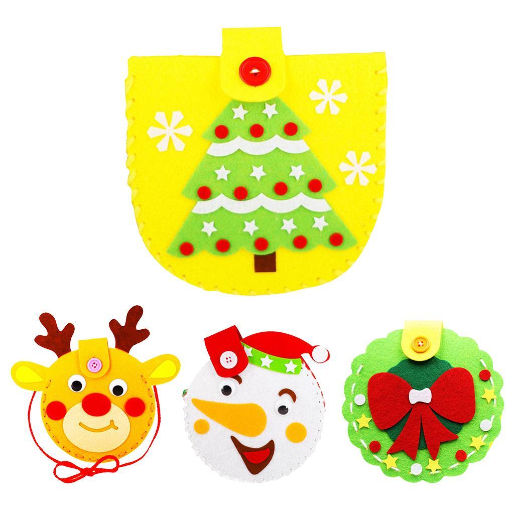 DIY Handmade Christmas Gift Bag Needle Felting Kit for Children Kids Crafts