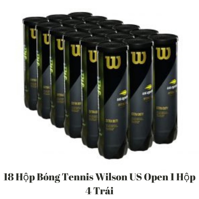 18 HỘP BÓNG TENNIS  WILSON USOPEN  HỘP 4 TRÁI 