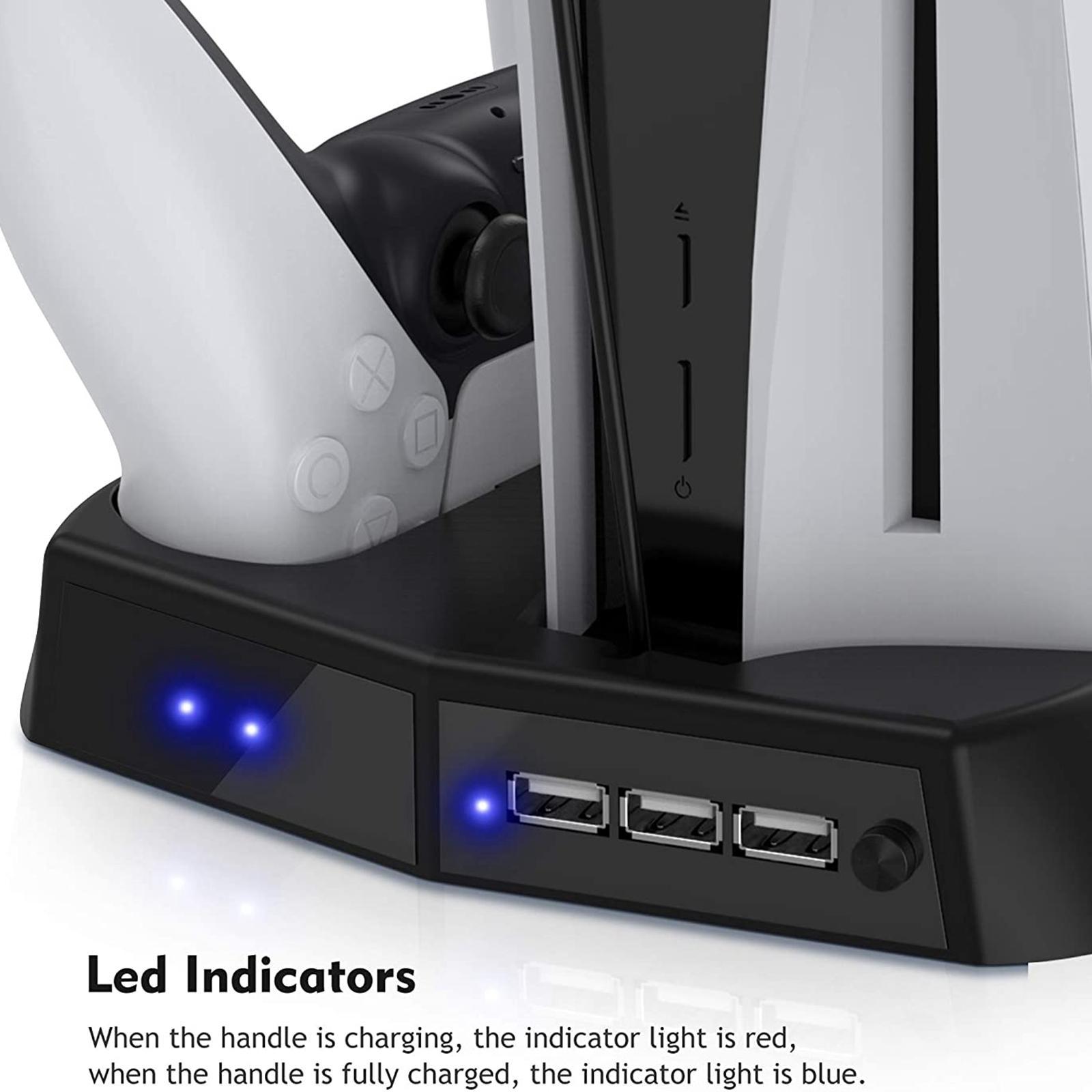 Vertical Playstation5 DE/U Console Cooling Fan Charging Dock