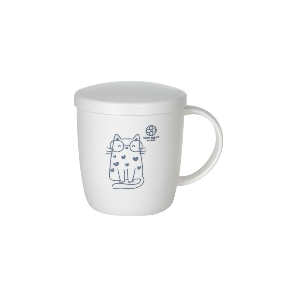LY NHỰA CÓ NẮP VIỆT NHẬT 6039 LY CỐC NHỰA KÈM CÓ NẮP UỐNG CAFE, UỐNG TRÀ TIỆN LỢI - TADAHOME