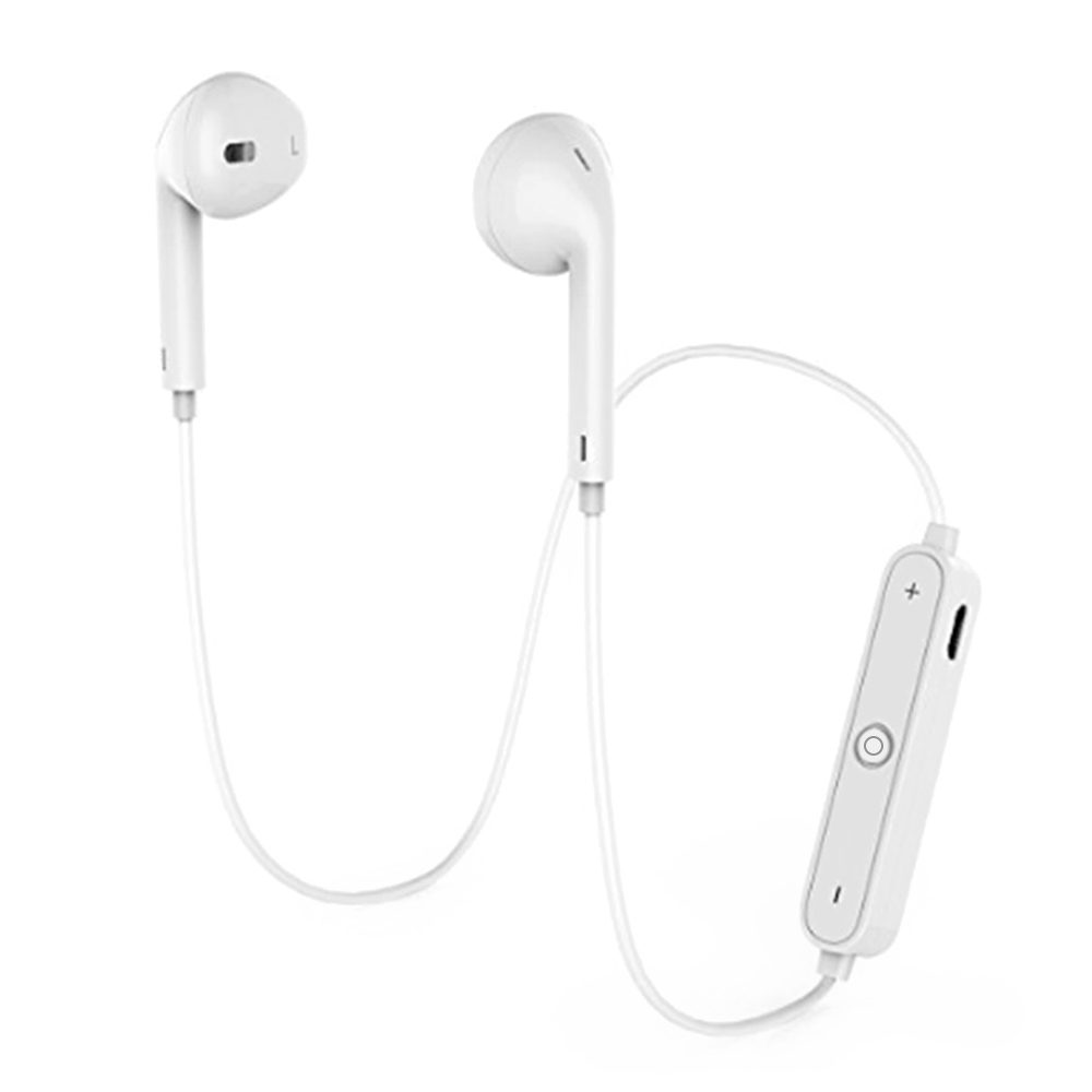 Tai Nghe Nhét Tai Thể Thao S6 Bluetooth 4.1 Có Micrô Điều Khiển Âm Lượng Dành Cho IPhone X 8s 8