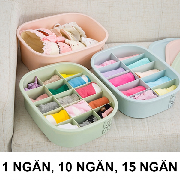 Set 3 Hộp Đựng Đồ Lót Bằng Nhựa - Màu Ngẫu Nhiên