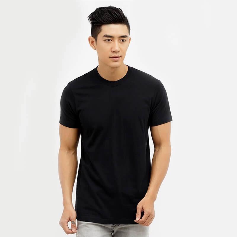 Combo 2 áo thun trơn Trắng Đen vải dày mịn