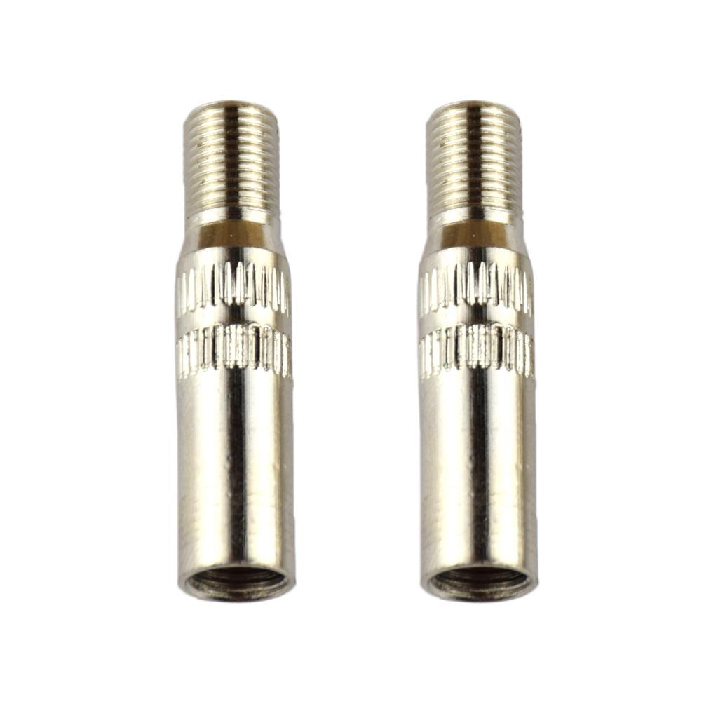 8x Car Motorcycle Vehicle Copper Valve Extender Adapter Cap Metal Straight