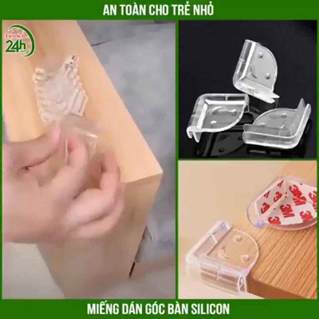 Combo 4 Miếng Bọc Góc Bàn Bịt Cạnh Bàn Silicon CAO CẤP Góc Vuông An Toàn Cho Bé