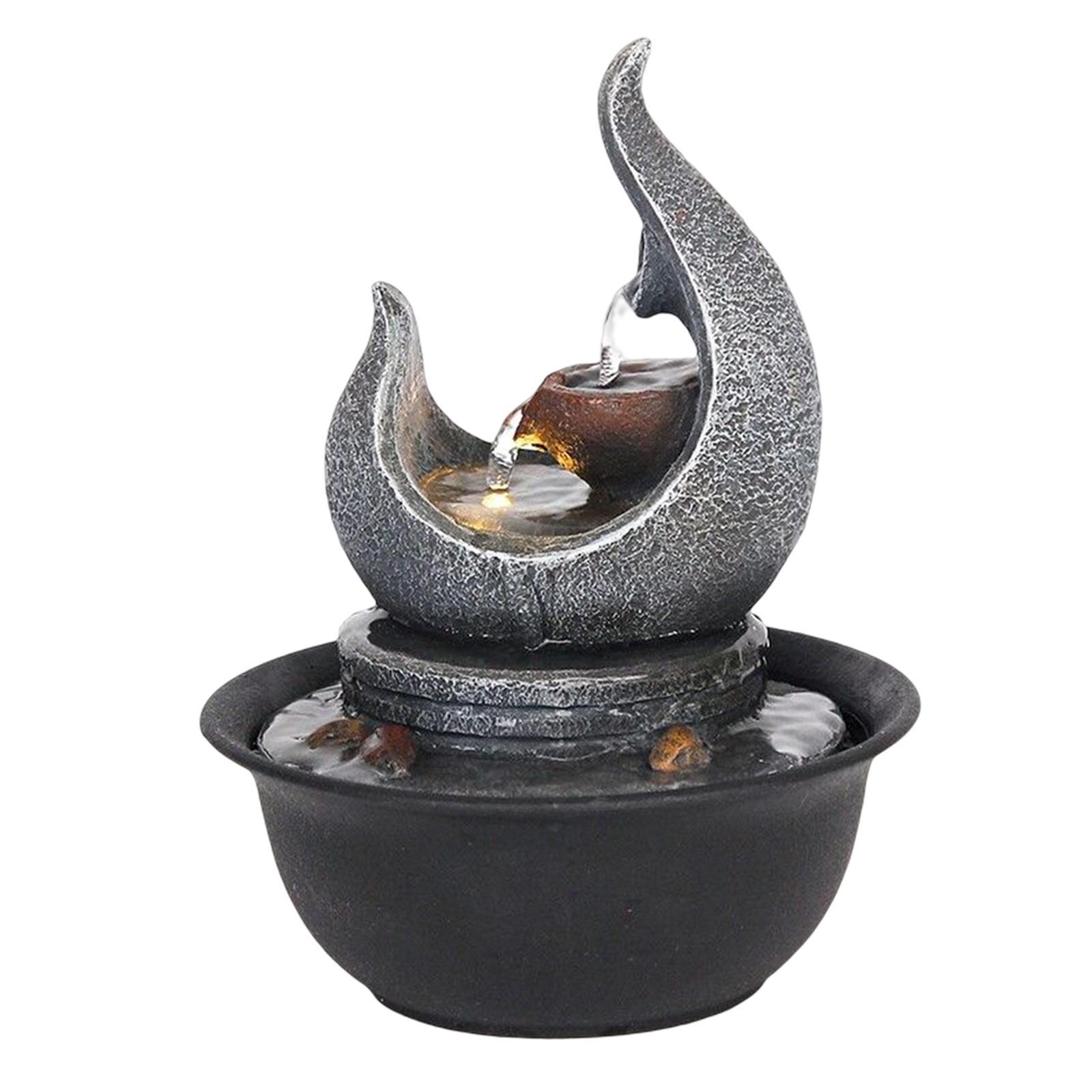 Desktop Water Fountain Waterfall Fountain Tabletop Fountain for Ornaments