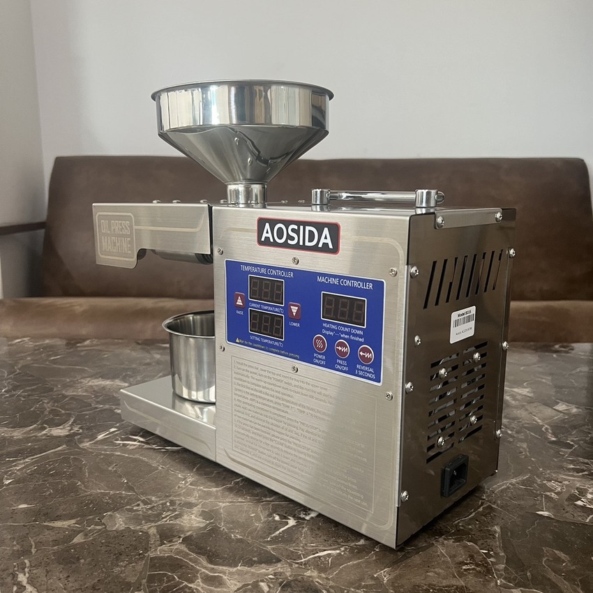 Máy ép dầu thực vật gia đình AOSIDA Anh Quốc B03S Công suất 820W, Năng suất ép 4-6 kg/giờ - Bảo hành 12 tháng, Hàng nhập khẩu