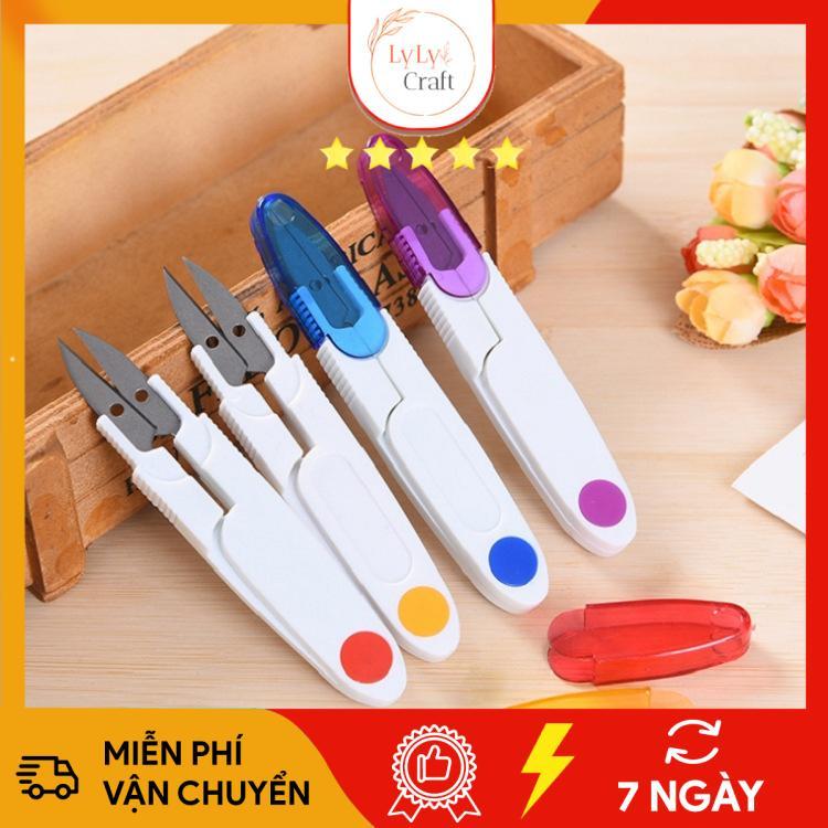 Kéo cắt len, chỉ cao cấp có nắp đậy - Dụng cụ đan móc len