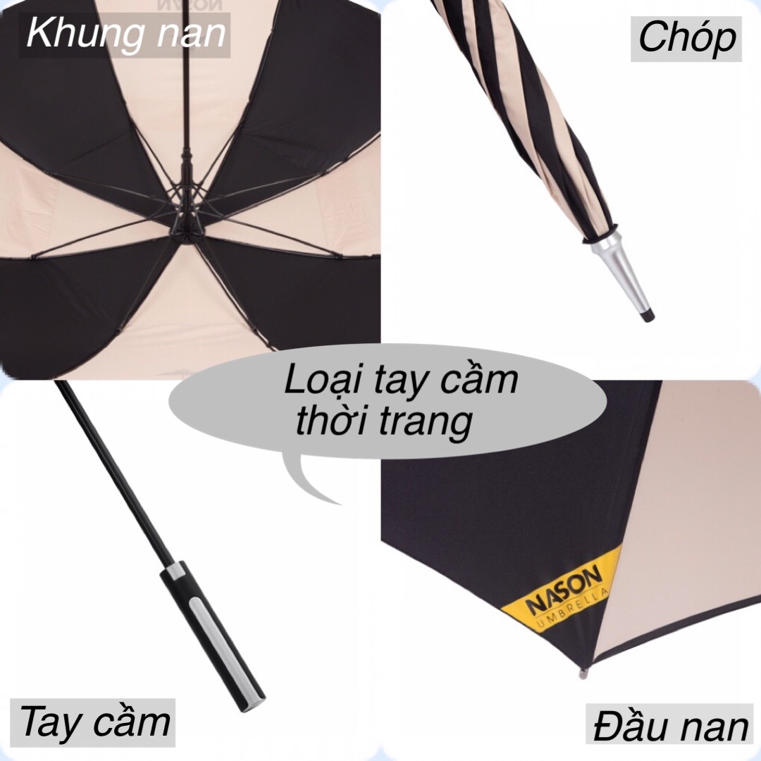 Ô dù Golf 2 tầng cao cấp 30 inch Nason Umbrella Luxury,Tự động một chiều, Chống thấm chống tia UV