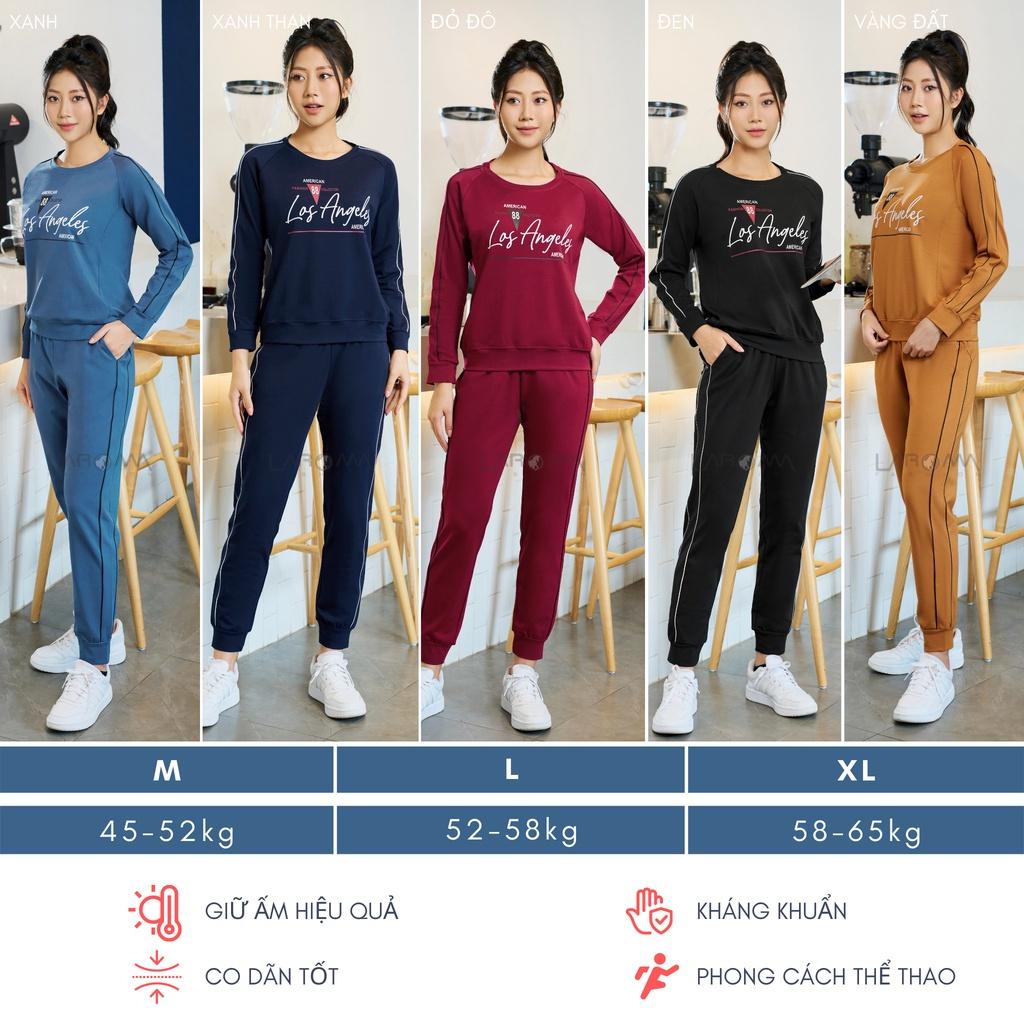 Bộ nỉ nữ chui họa tiết Laroma